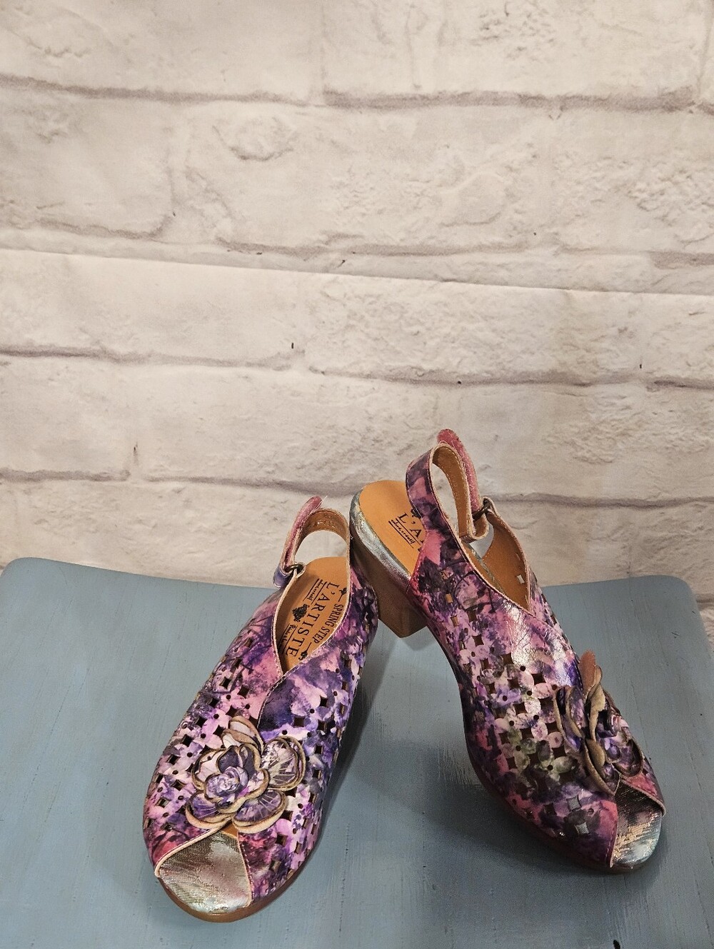 L Artiste Lovella Women’s Sandal Slingback Purple & Pink Size 38 EUR